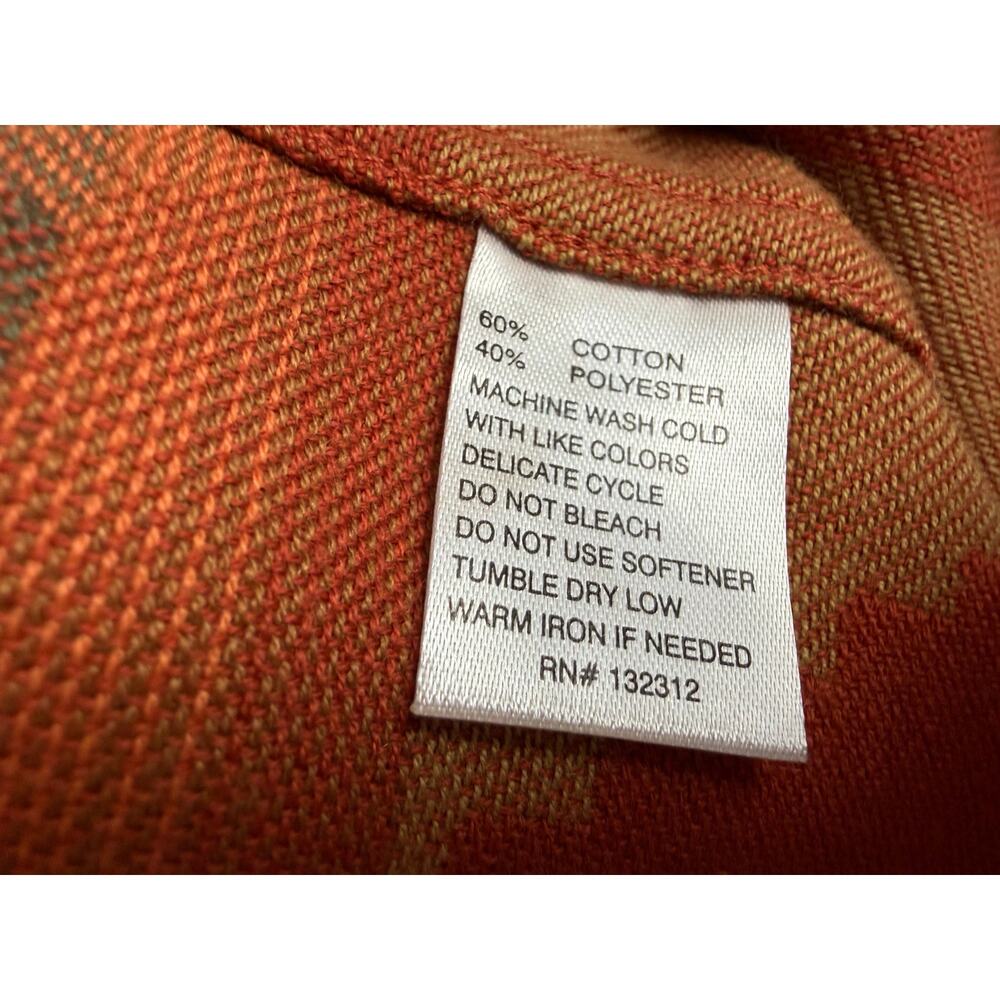 Howler Bros Pearl Snap Shirt Mens Large Orange Southwestern Western Ranch Work - Picture 9 of 9